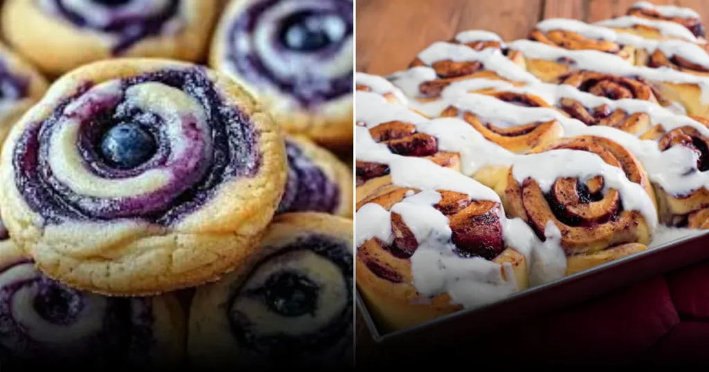 Булочки с черникой