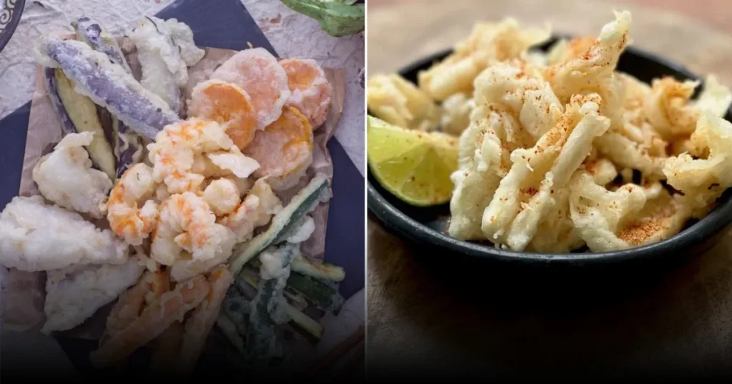 Темпура из морепродуктов и овощей