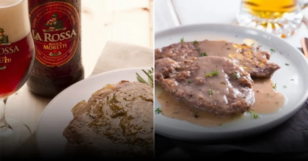 Свиные отбивные с пивом и ароматными травами