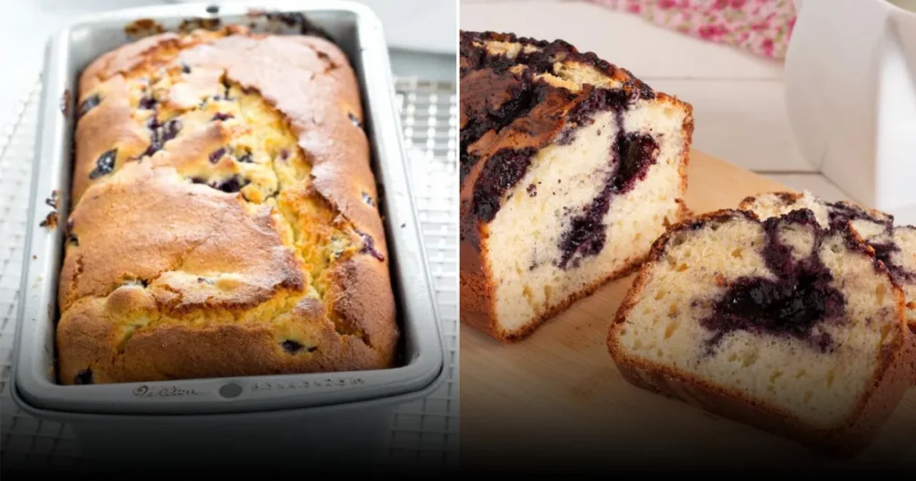 Торт из рикотты с черничным джемом