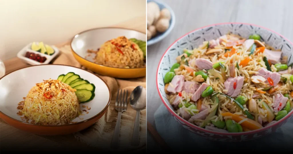 Жареный рис с тунцом: легкое блюдо