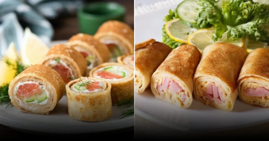 Роллы из блинов с начинками: оригинальные закуски