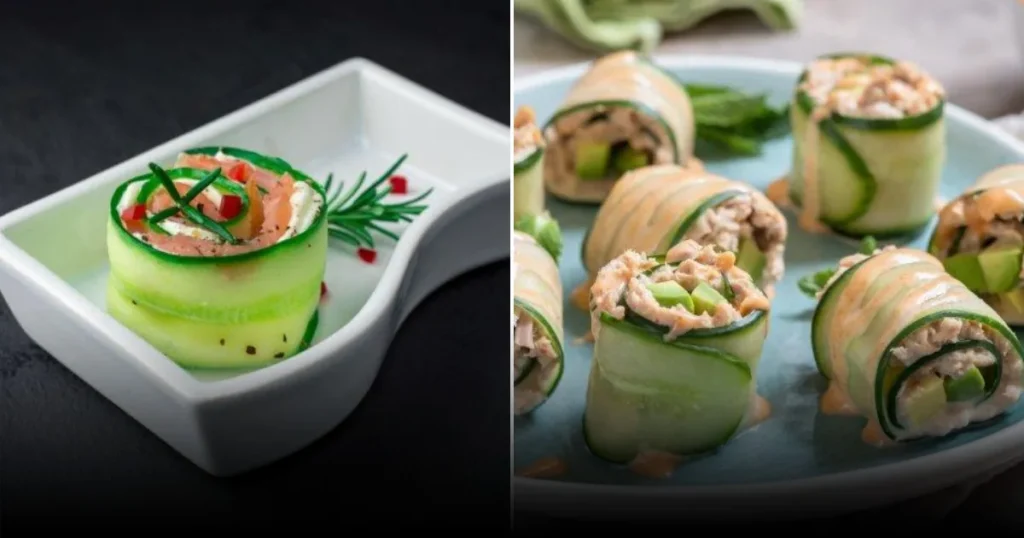 10 оригинальных рецептов рулетиков из огурцов с начинками