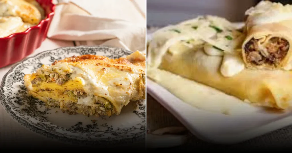 Итальянские блинчики с рикоттой, брокколи и колбасой