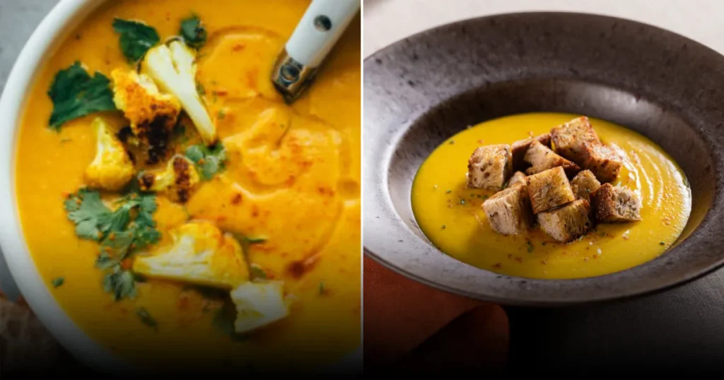 Крем — суп из цветной капусты с куркумой