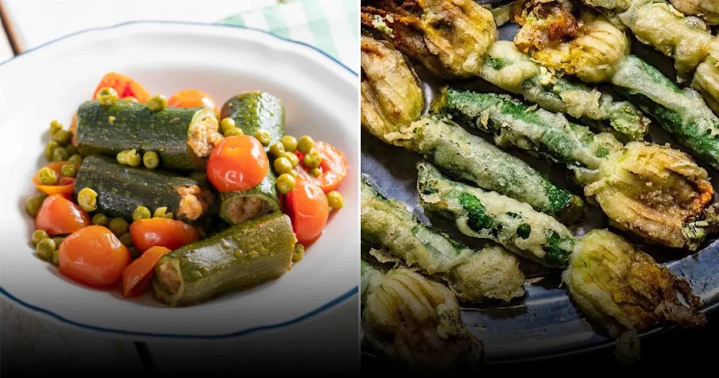 Жареные фаршированные кабачки