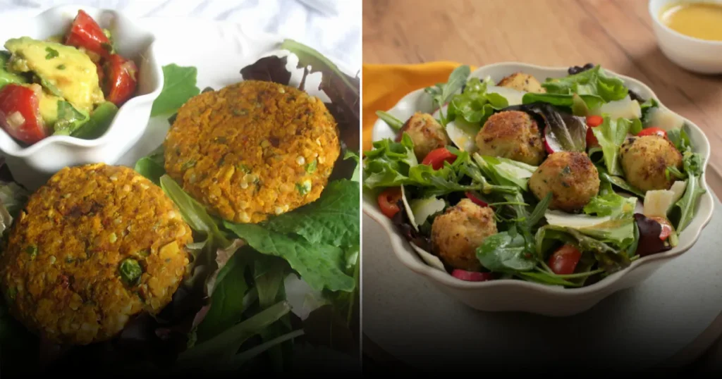 Картофельные и нутовые котлеты в салате: вкусное и сытное блюдо из Италии