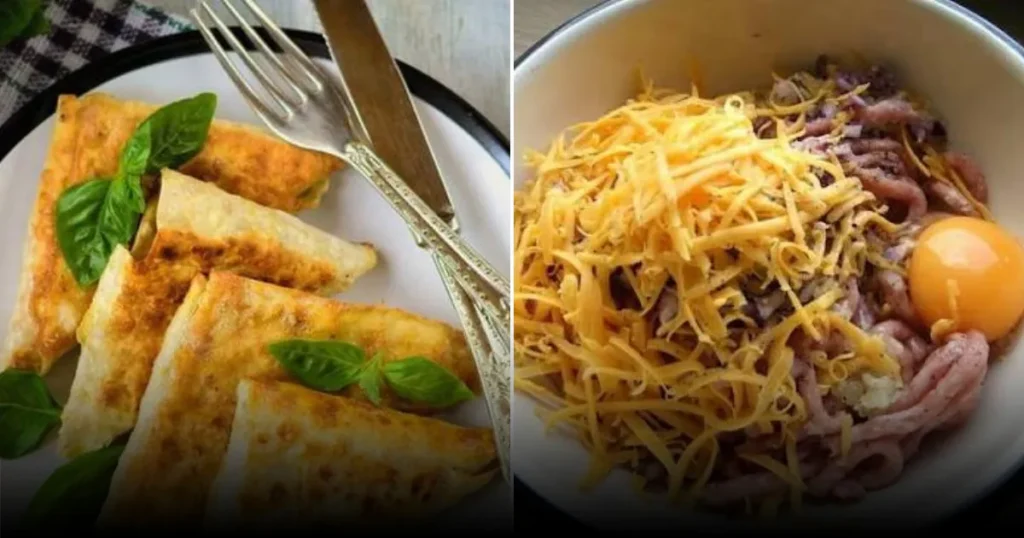 Треугольники из лаваша с колбасой и сыром