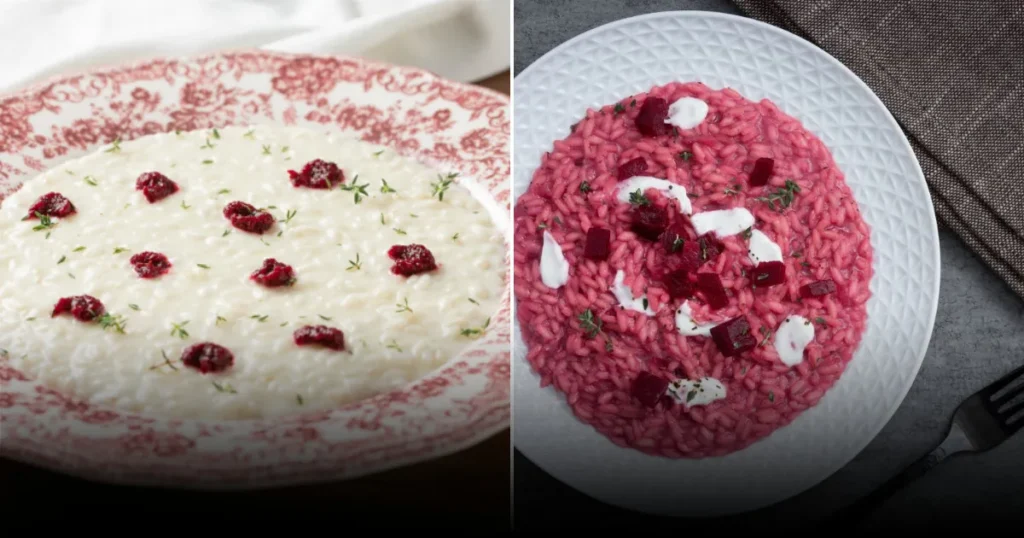 Ризотто с свеклой и робиолой: яркое и эффектное блюдо
