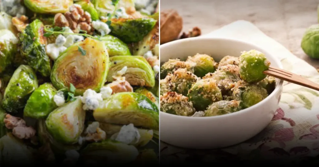 Брюссельская капуста с горгонзолой и грецкими орехами